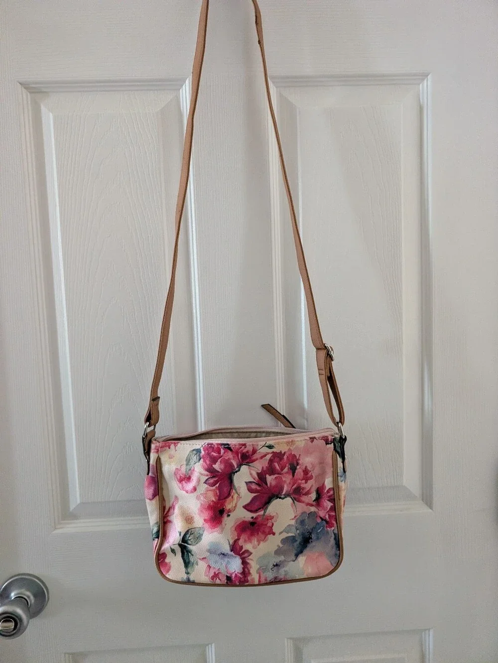 Rosetti Floral Crossbody Bag in Pink and Cream